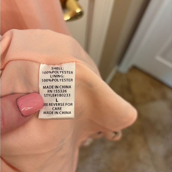 Alloy Pink Floral Ruffled Feminine Maxi Length Wrap Dress Women’s L Tall - Picture 5 of 8